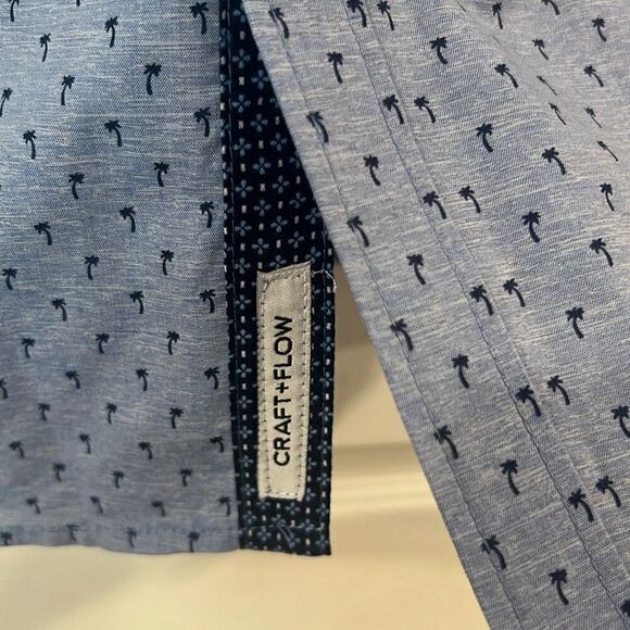 ✨Craft & Flow Palms Short Sleeve Button Down Sz XL Shirt✨ - Picture 5 of 6